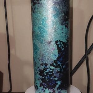 Teal Glittered Peekaboo Cows 20oz Tumbler