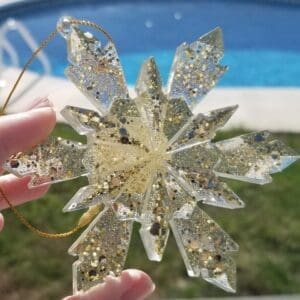 Resin snowflake ornament
