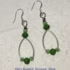 Wishbone Earrings in Green - Image 3