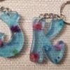 Fun Resin Alphabet Keychains with Mini Flowers - Image 7