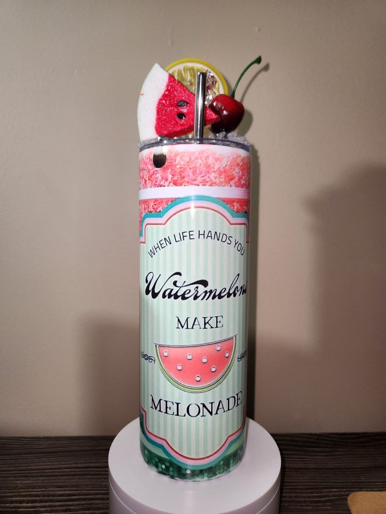 Life give you lemons tumbler with decor lid Life give you lemons tumbler with decor lid