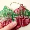 Festive Round Christmas Ornament Red and Green - Image 6