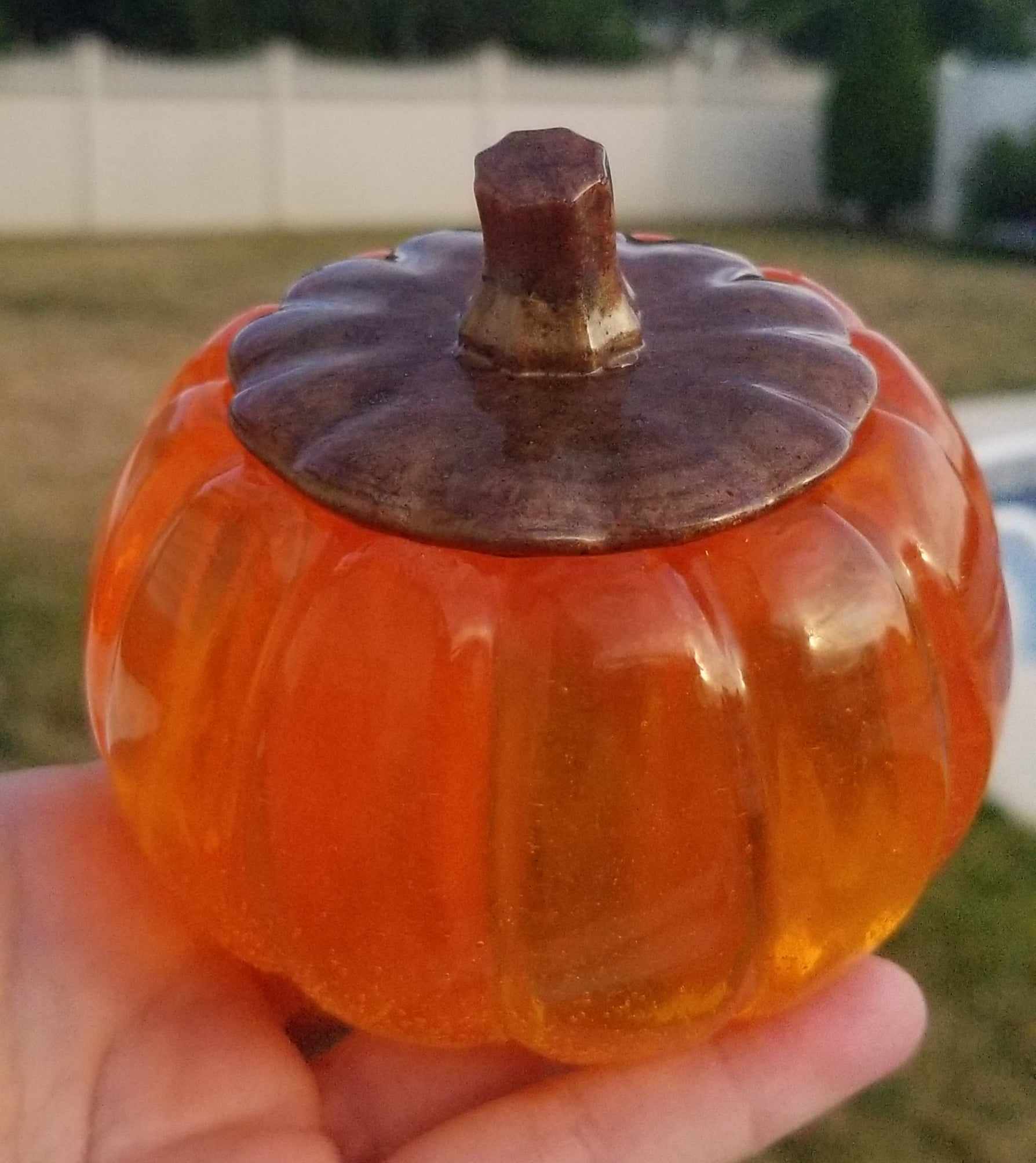 Beautiful handcrafted resin pumpkin jars Handcrafted resin pumpkin jars