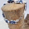 Elegant Red White and Blue Beaded Bracelet - Image 3