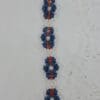 Elegant Red White and Blue Beaded Bracelet - Image 2
