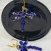 Blue and Gold Dragonfly Earrings - Image 5