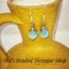 Exquisite Aqua Blossom Drop Earrings - Image 2