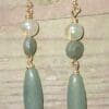 Light Weight Green Acrylic Shimmering Bead Earrings - Image 4