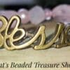 Blessed Pink Beaded Stretch Bracelet – Inspirational Jewelry - Image 4