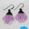 Witch Hat Earrings with Light Lilac Hair - Image 2