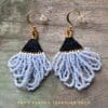 Witch Hat Earrings with Gray Hair
