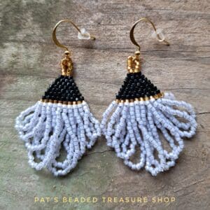 Witch Hat Earrings with Gray Hair