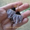 Witch Hat Earrings with Gray Hair - Image 3