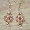 Celtic Inspired Earrings in Gold and Deep Rose - Image 2