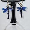 Blue and Gold Dragonfly Earrings - Image 4