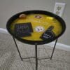 Beautiful Handmade Resin Steelers Round Side Table