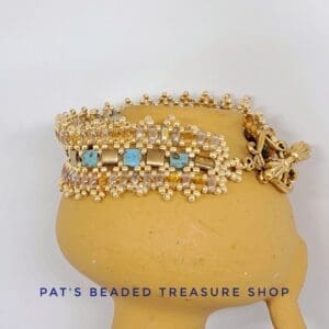 Golden Elegance Beaded Bracelet