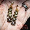 Pretty Chocolate Brown Glass Pearl Dangle Earrings - Image 2