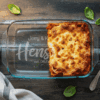 Custom Engraved Glass Casserole pan