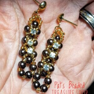 Glass Pearl Dangle Earrings