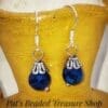 Royal Blue Faceted Bead Earrings