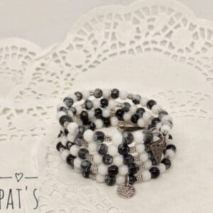 Black and White Gemstone