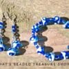Blue Polka Dot Bead Jewelry Set - Image 2