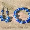 Blue Polka Dot Bead Jewelry Set