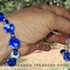 Blue Polka Dot Bead Jewelry Set - Image 3