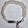 Believe Glass Pearl Bracelet with Pink Glass Charm - Image 3