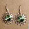 Green Swarovski Crystal Earrings - Image 3