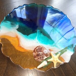 Amazing resin ocean tray