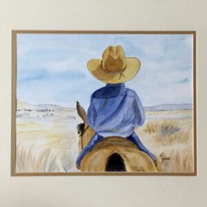 Young Horse Rider of the Open Plains