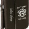 Black/Silver Leatherette Book/Bible Cover with Handle & Zipper