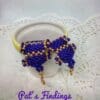 Royal Blue and Gold Beaded Bracelet - Image 5