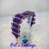 Royal Blue and Gold Beaded Bracelet - Image 4