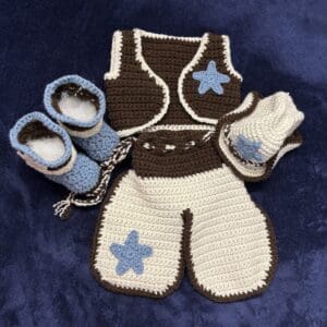 Adorable Crochet 4 Piece Cowboy