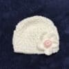 Adorable Pink and White Crochet Baby Hat Size Newborn - Image 2