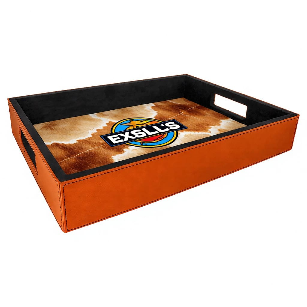 Leatherette serving trays Leatherette serving trays. Rfc