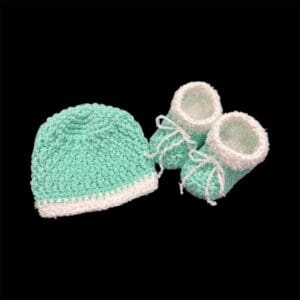 Crochet Baby Set Hat and Shoes