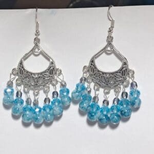 Aqua Chandelier Earrings