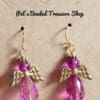 Amethyst Angel Earrings with Gold-Plated Ear Wires - Image 2