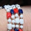 Red, White, and Blue Memory Wire Bracelet - Image 2