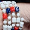 Red, White, and Blue Memory Wire Bracelet - Image 3