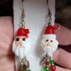 Vintage-Style Santa Head Earrings - Image 2