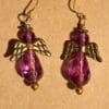Amethyst Angel Earrings