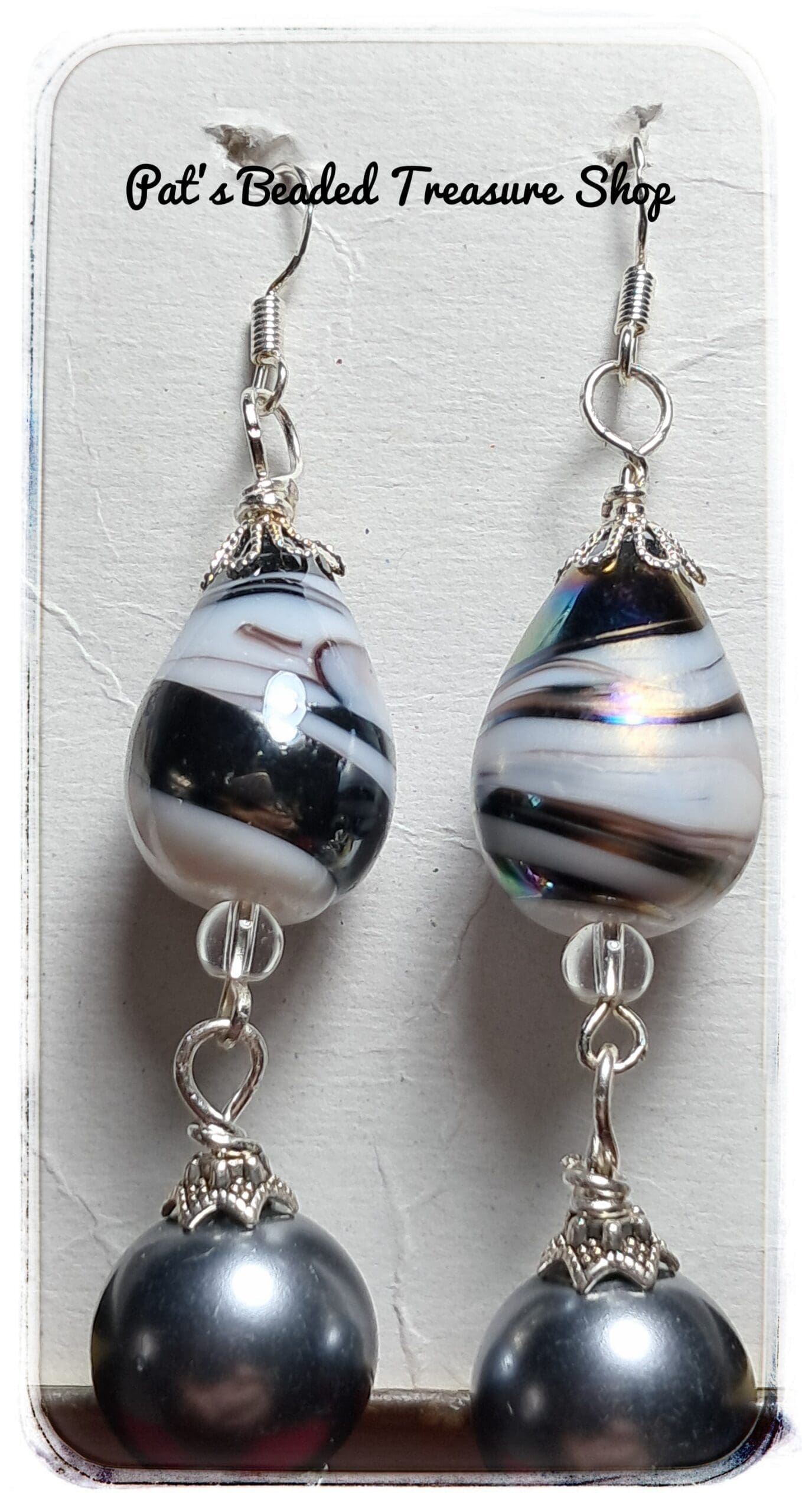 Lampwork swirl elegance earrings Lampwork swirl elegance earrings