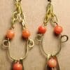 Orange Bead Dangle Earrings