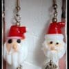 Vintage-Style Santa Head Earrings