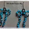 Turquoise Ribbon Cascade Earrings